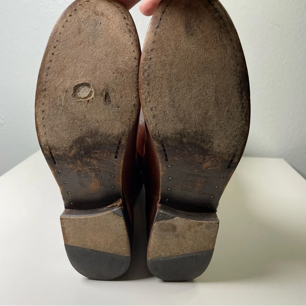 Frye Melissa Button Riding Boot Cognac Brown Women’s Size 7.5B Western Country - Picture 10 of 16